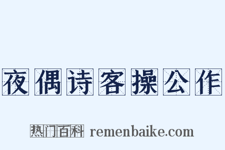 夜偶诗客操公作是什么意思的图片
